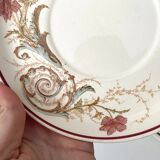 Set of 9 dessert plates "A la Samaritaine" K&G Lunéville 1900, art nouveau service