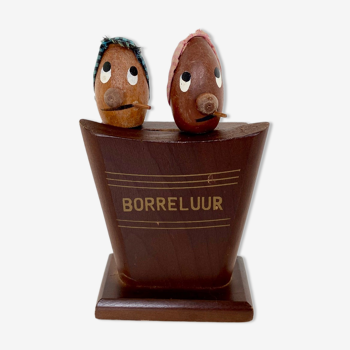 Ensemble d’ouvre-bouteilles « Happy Hour » vintage Design Barware ustensiles en teck