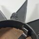 Antique metal star wall mirror black