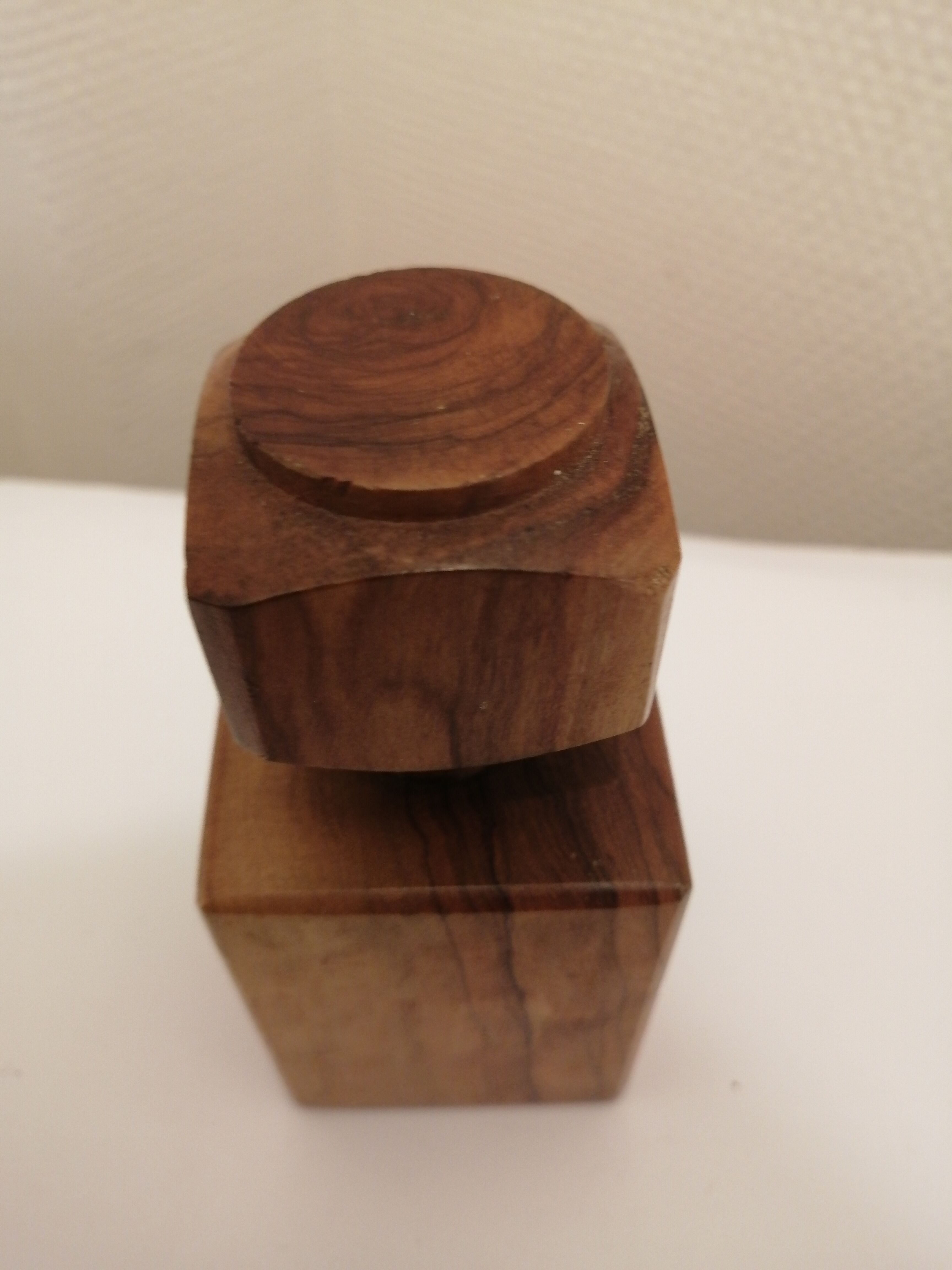 Nut and hazelnut nutcracker in olive wood