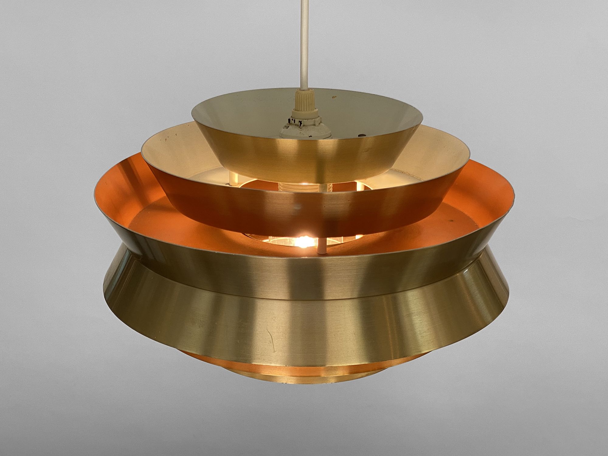 Pendant light "Trava" by Carl Thore for Granhaga Metallindustri. Sweden 1960s.