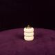 Tommaso Barbi Cream Speckled Ceramic and Brass Table Lighter 1970