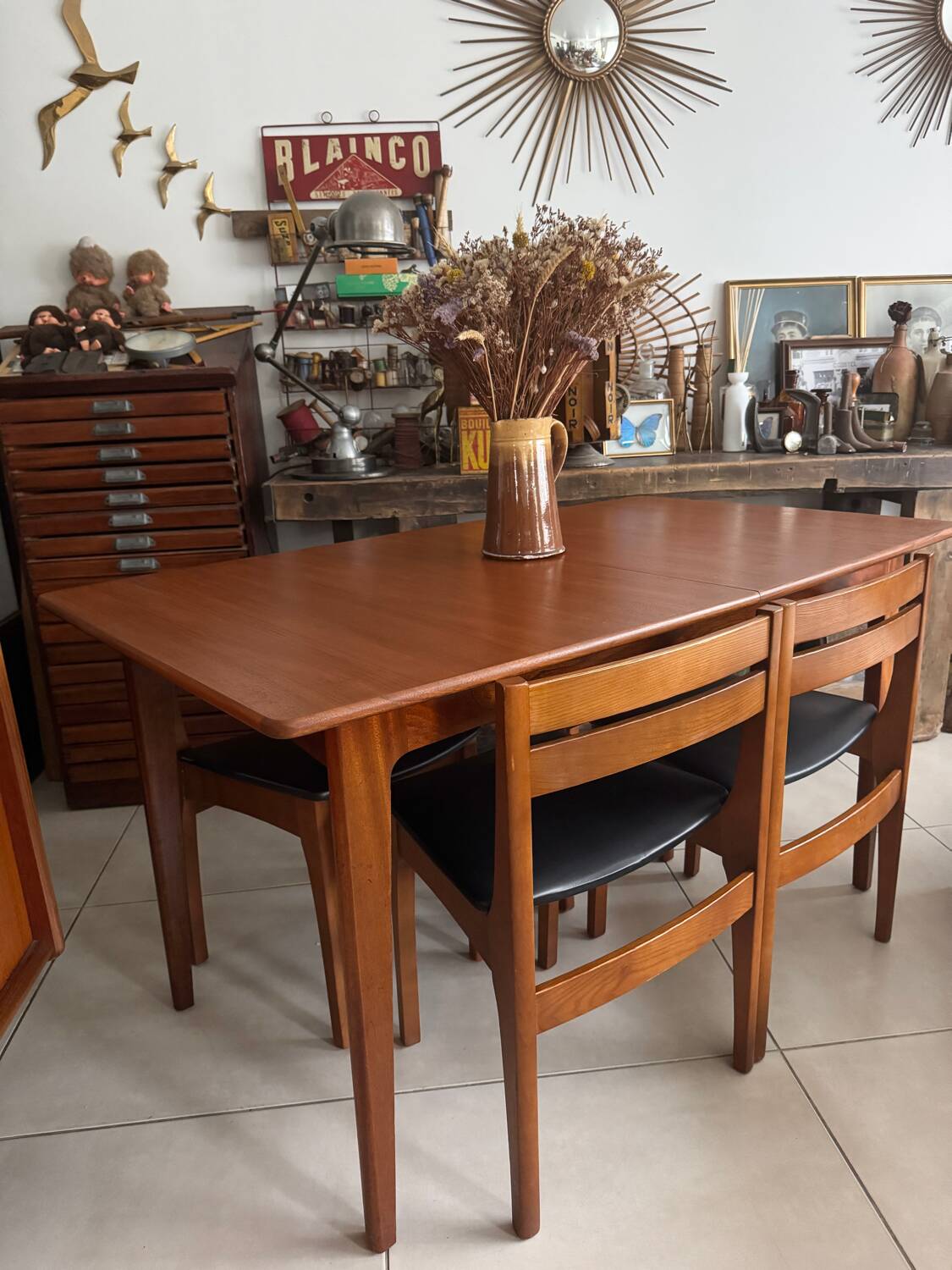 Ensemble de 4 chaises style scandinave vintage