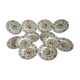 12 old Longchamp hollow plates with floral decoration