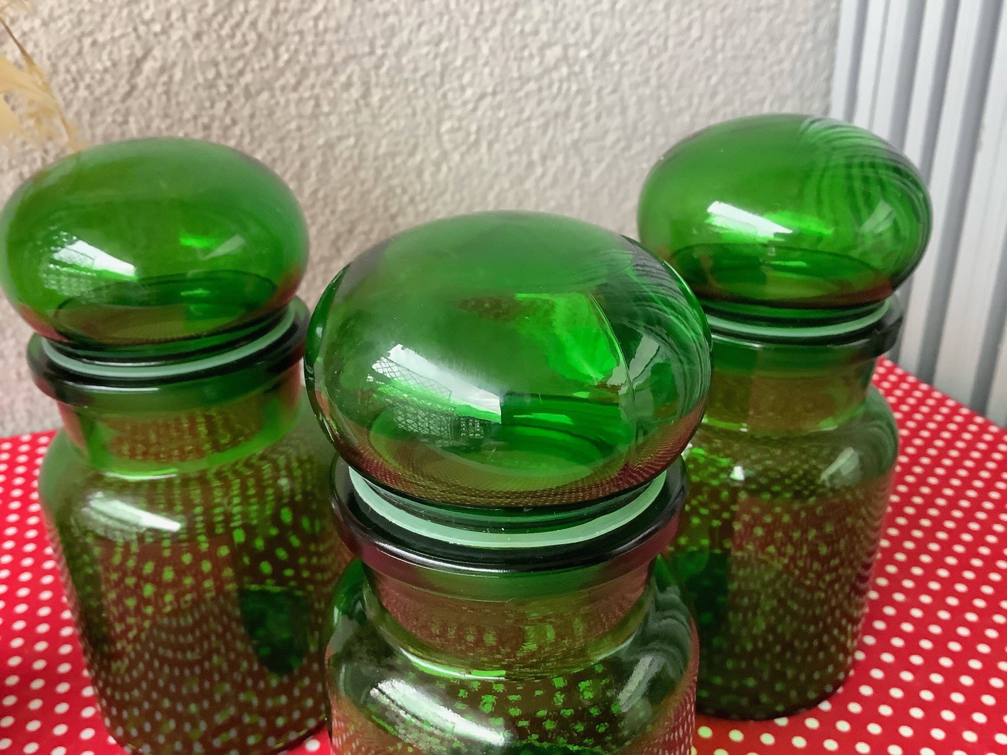 Pots à épices vintage en verre