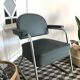 Fauteuil de bureau industriel skaï gris
