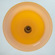 Yellow glass pendant lamp Peill & Putzler Germany 1970s