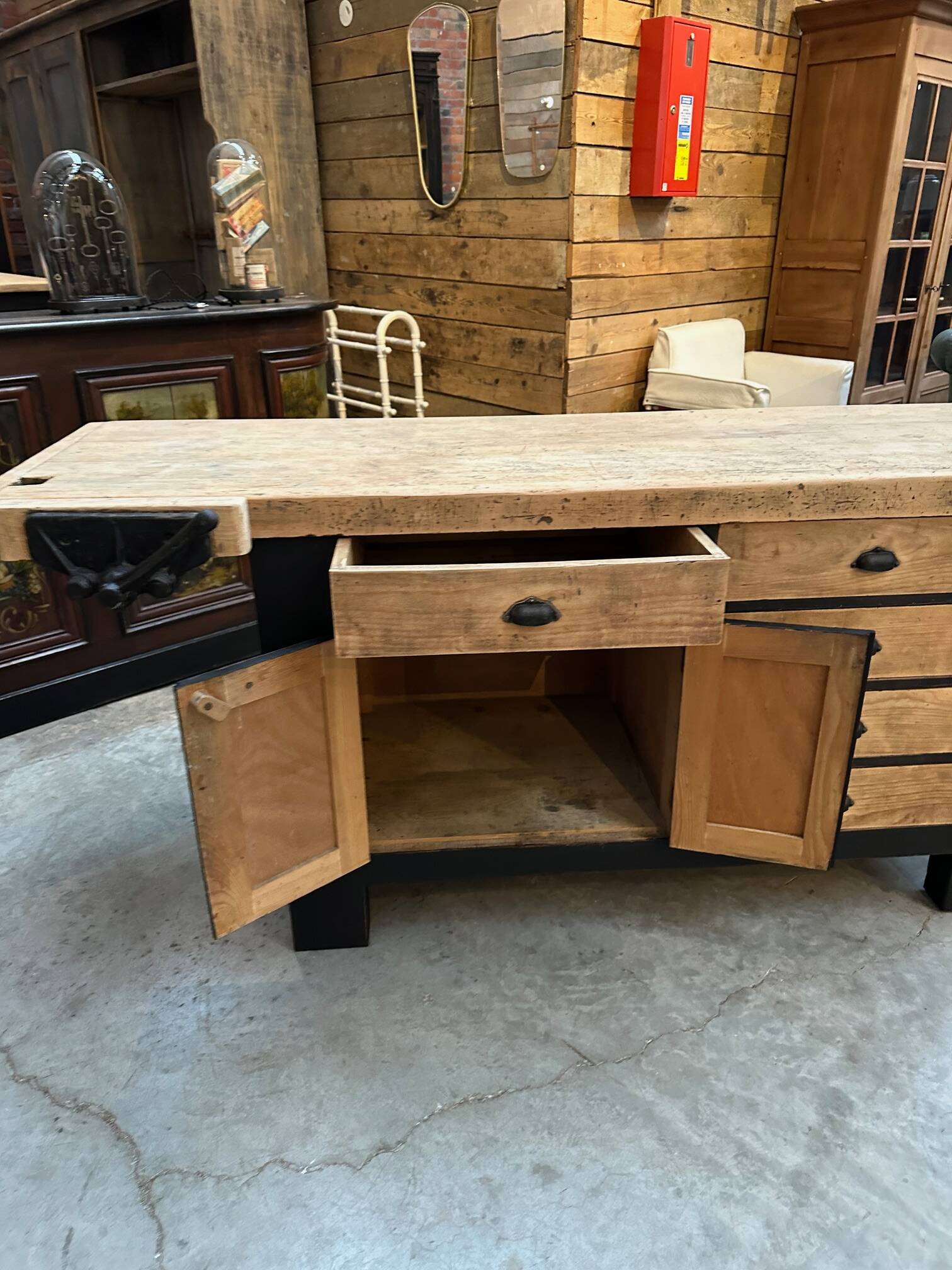 Old carpentry workbench