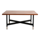 Vintage Italian teak and metal coffee table, 1970s