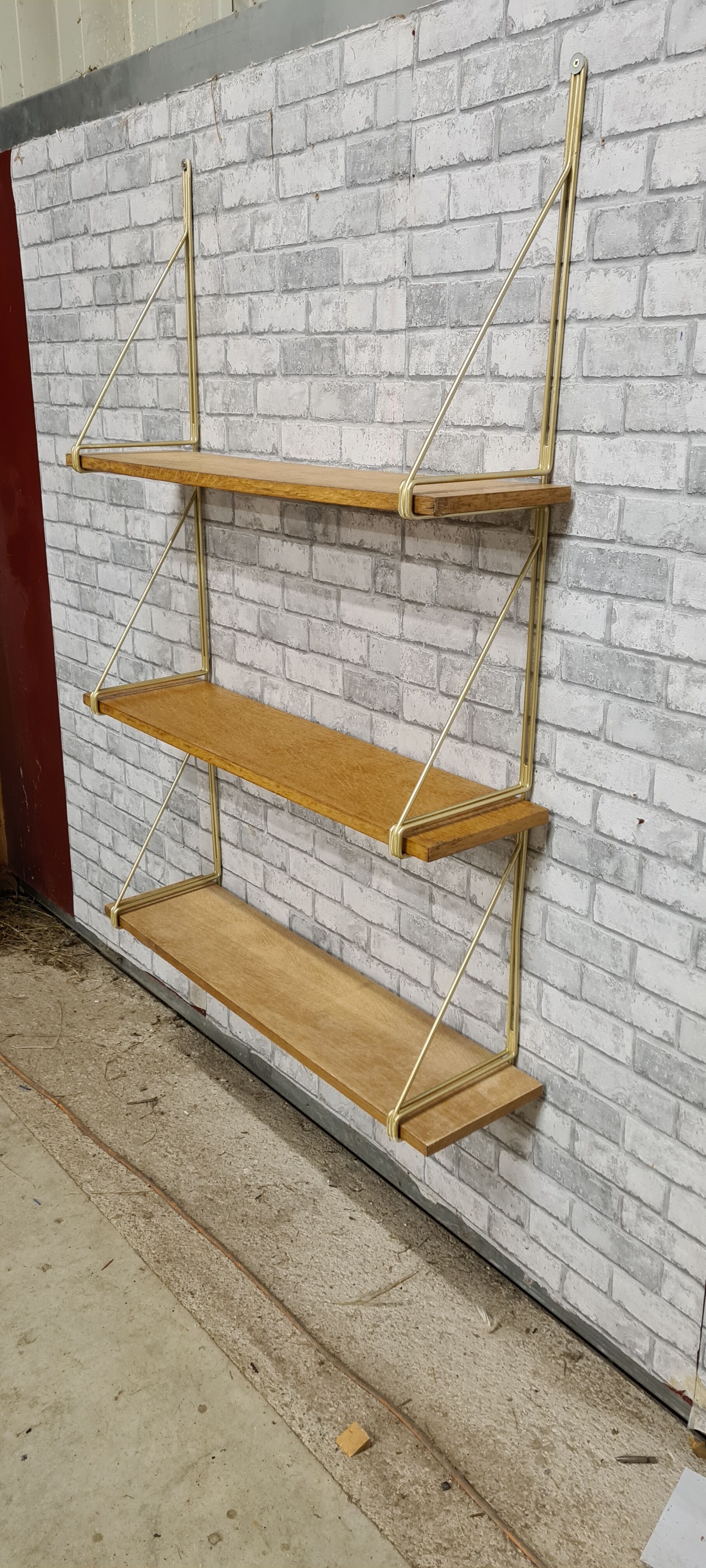 Metal floor and clear oak, solid 114x22x80