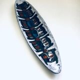Art ceramic surfboard bowl dish by Rogier Vandeweghe for Perignem Studio, Belgium, 1960s