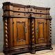 Important Alsatian support buffet in stained solid wood, dating from the 17th century.