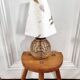 Lampe boule rotin et herbier