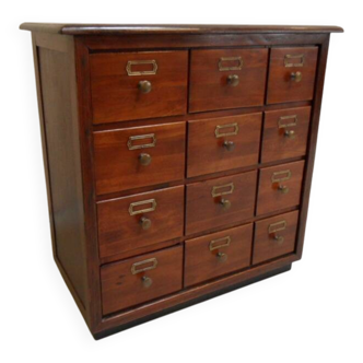Vintage Dutch filing cabinet with drawers