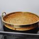 Rattan and brass basket, Italy, 1970