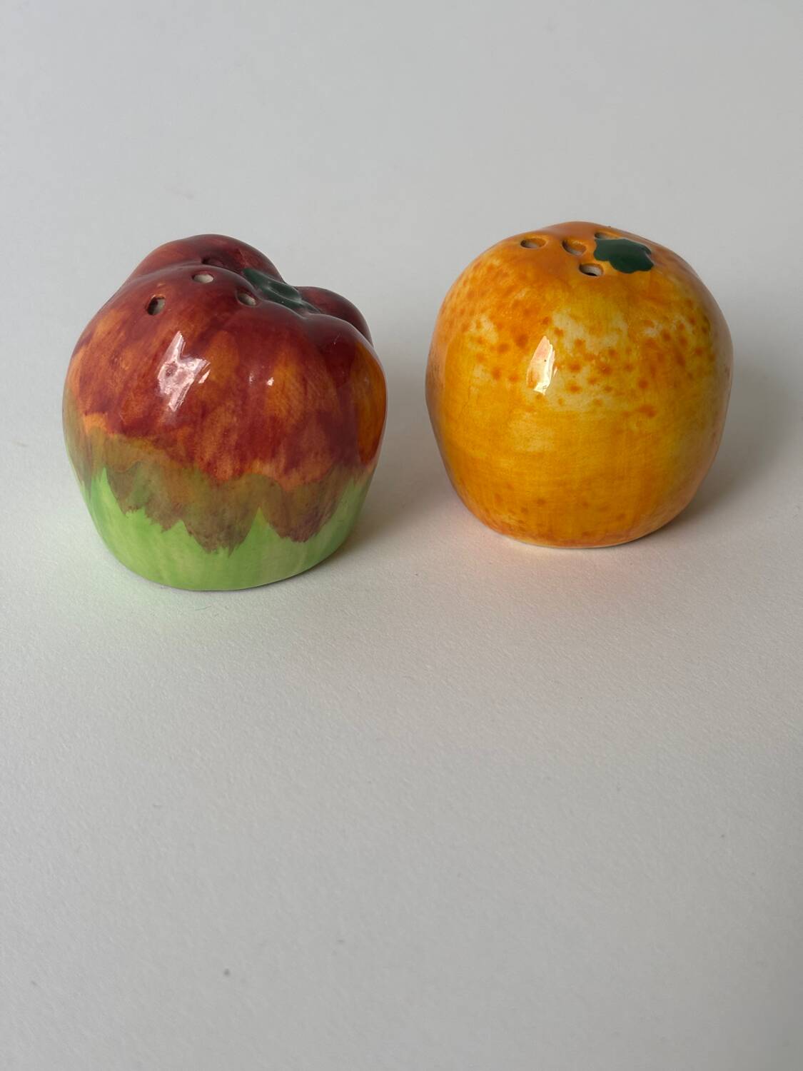 Salt and pepper shakers in slip