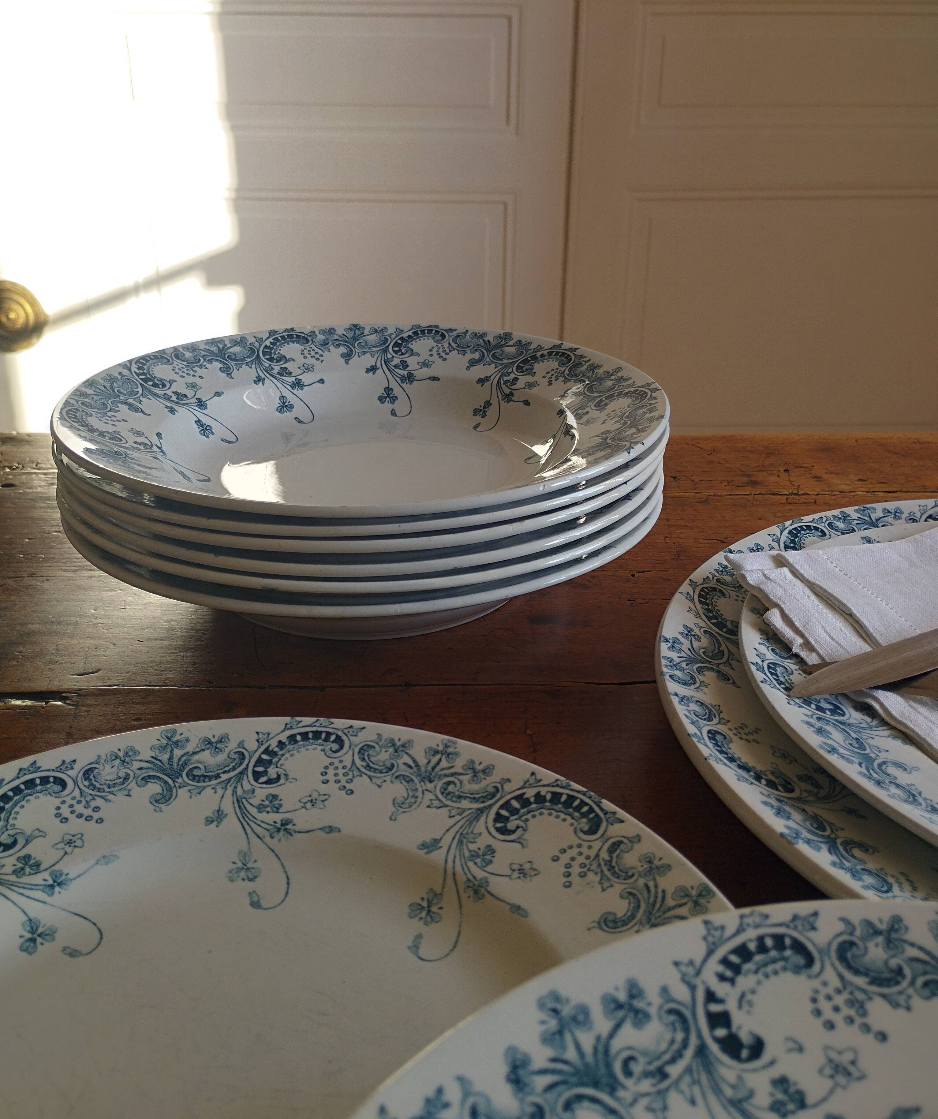 « Byzantin » - 6 assiettes creuses terre de fer St-Amand & Hamage