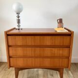 Scandinavian teak dressing table chest of drawers, Danish design, 1960s