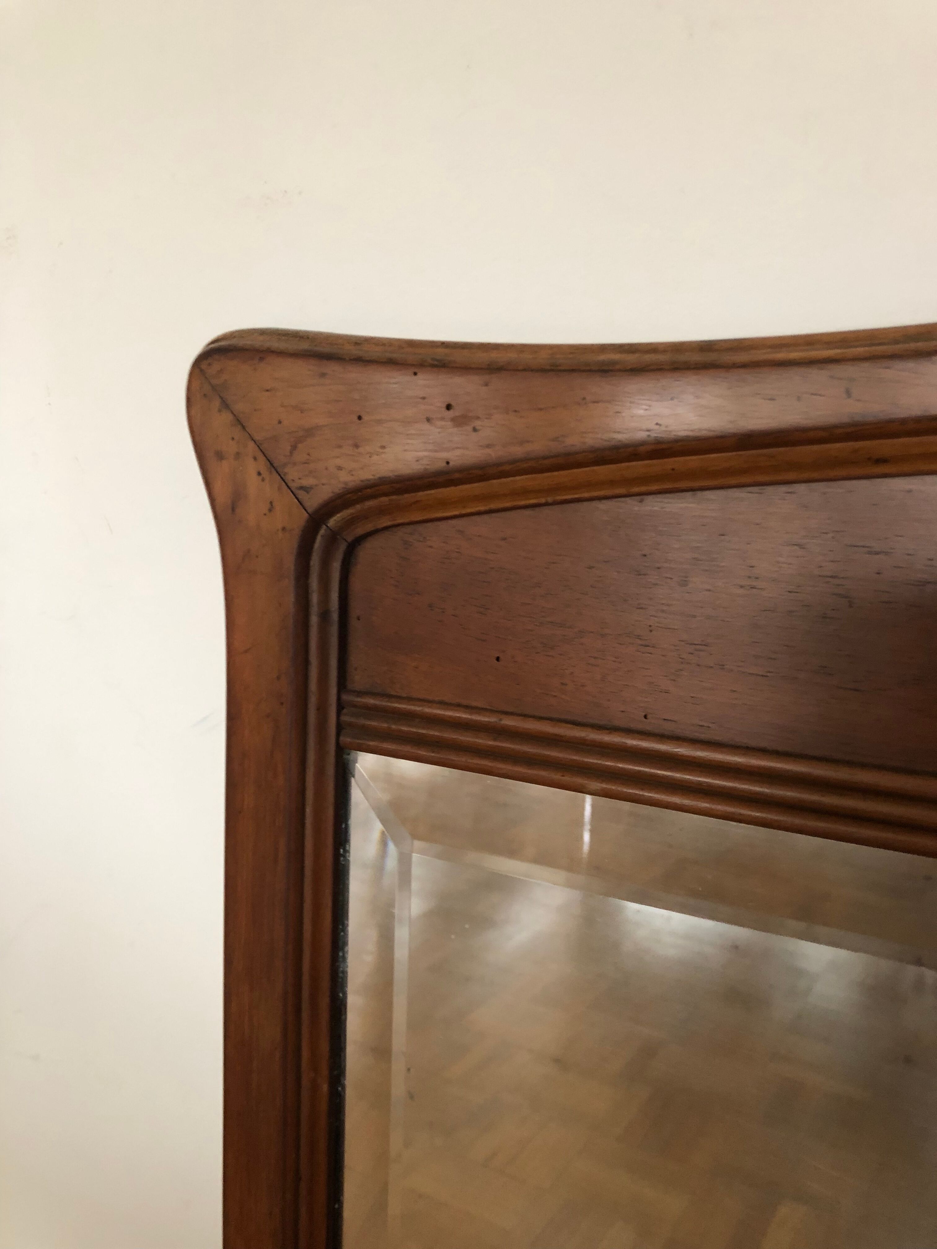 Art Nouveau wooden mirror