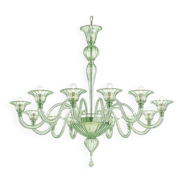 Elegant Contemporary Rigadin Murano Glass Chandelier