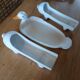 3 antique white porcelain dishes
