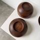 Antique walnut wooden bowls