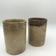 Set of 2 old ceramic jam jars