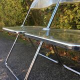 Pair of chairs Plia by Giancarlo Piretti edited by Anonima Castelli 1970