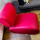 red designer armchair