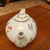 Teapot with floral decoration, 1000ml, integrated strainer