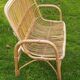 Vintage rattan basket bench