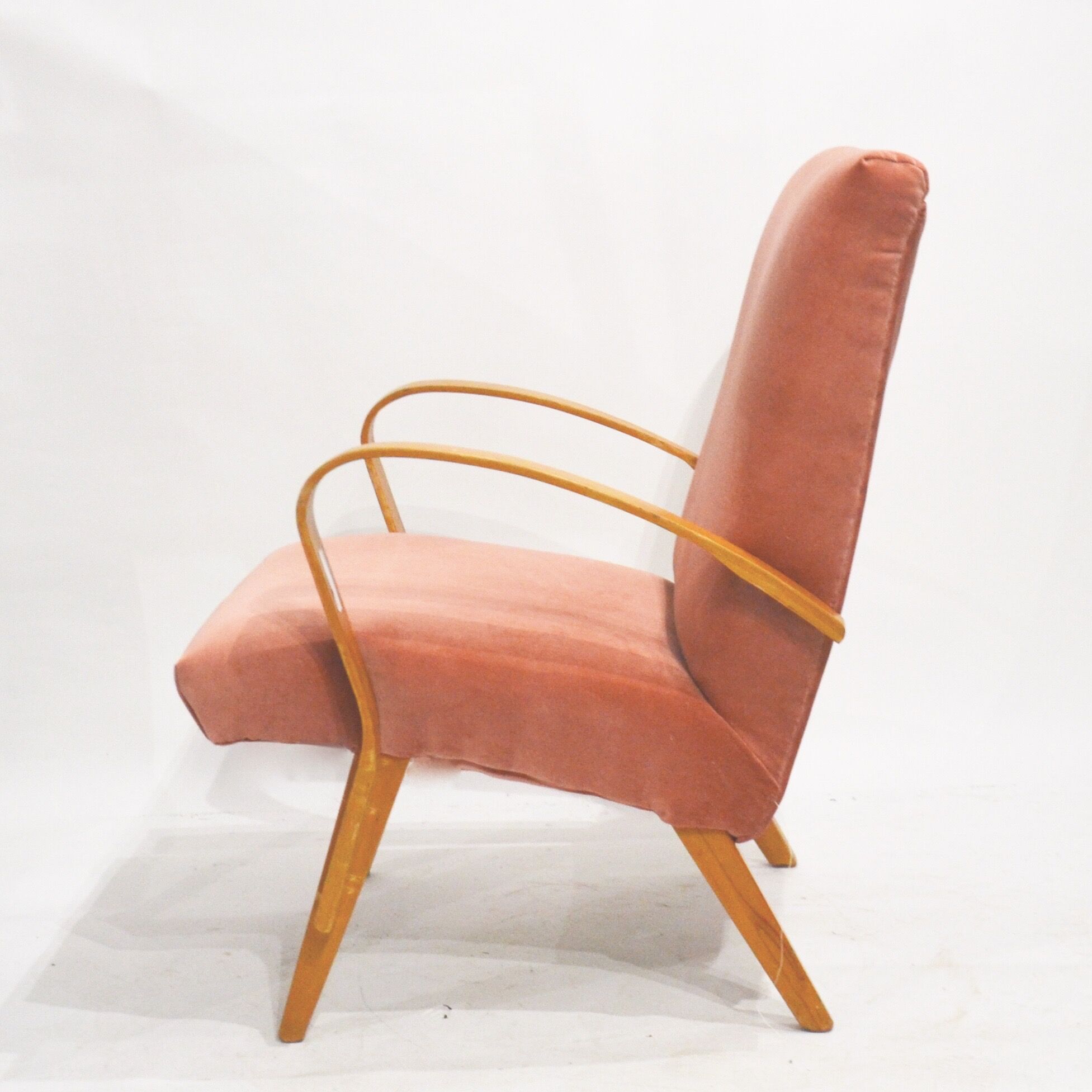 Pink velvet chair