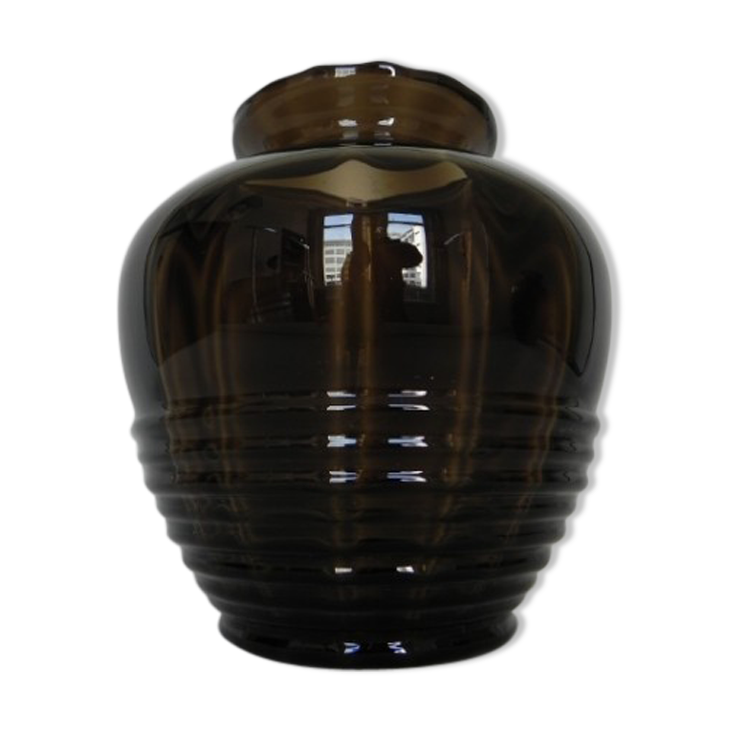 Vase brun art déco Doyen