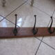 Bistro coat rack has 6 cast iron pads