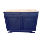 Vintage art deco abyssal blue buffet