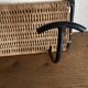 Raoul Guys mid-century iron and wicker wall coat rack