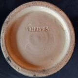 Vallauris glazed ceramic vase with incised flower decoration