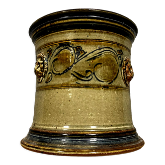 Large pot cover style Napoleon III in glazed ceramic around 1900