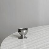 6 vintage stainless steel egg cups