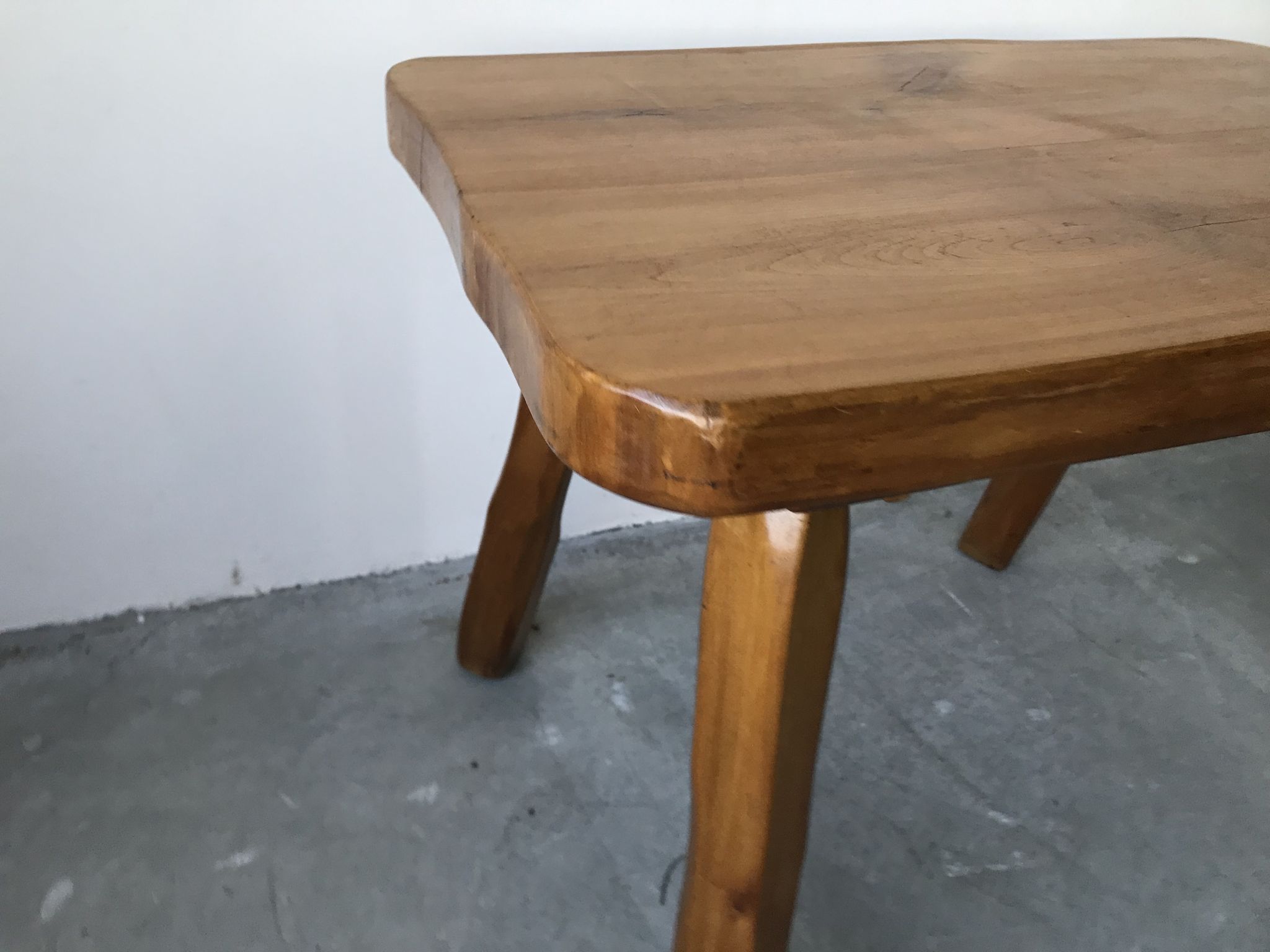Brutalist coffee table in solid wood
