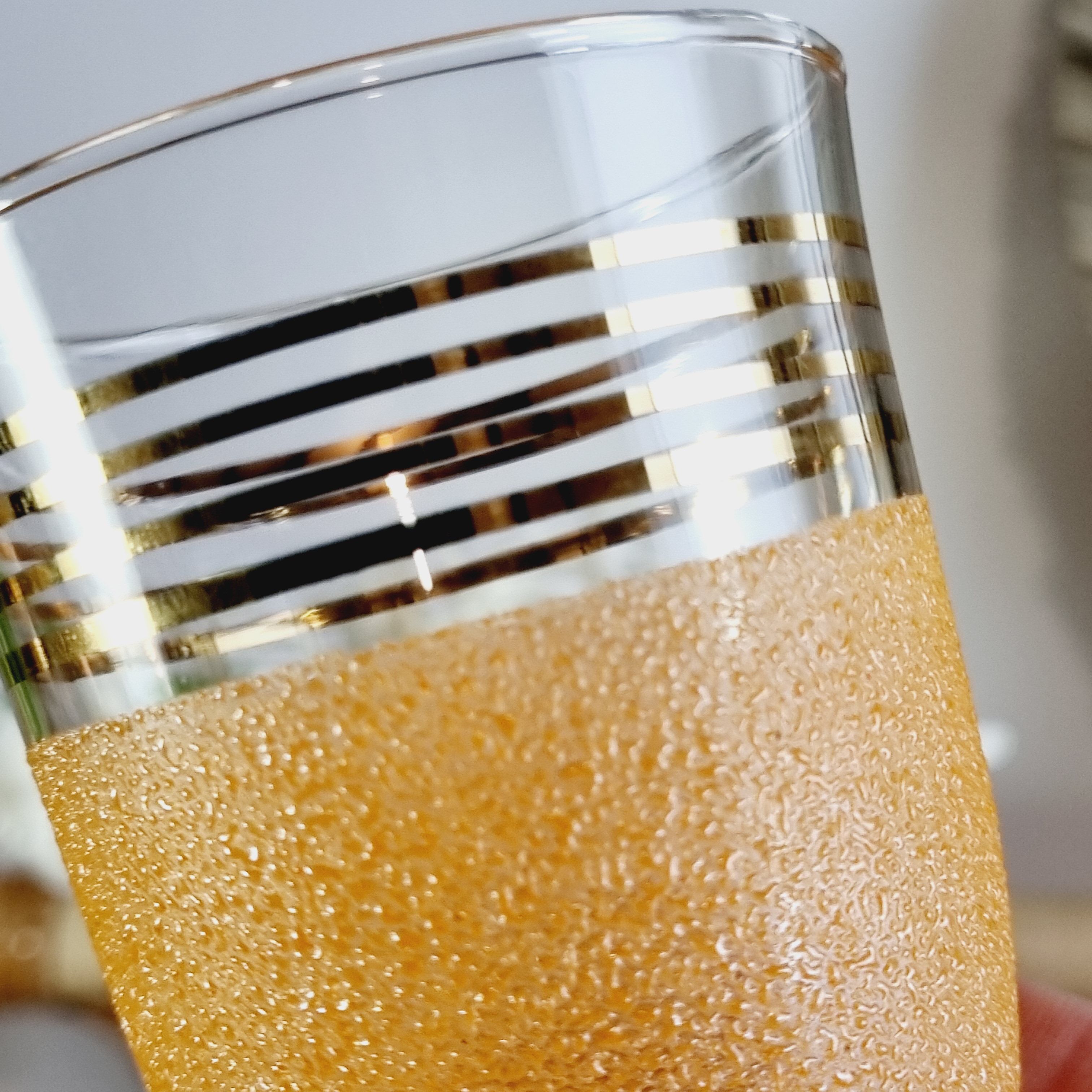 Set of 15 colored granite glasses