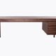 Mid-century modern desk by Bruksbo, Norway, 1960s