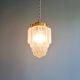 Art Deco satin glass pendant light, Skyscraper type (6 available)