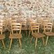 Series of 20 Scandinavian chairs or vintage wooden bistro
