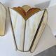 Paire applique style Art Déco verre nacre