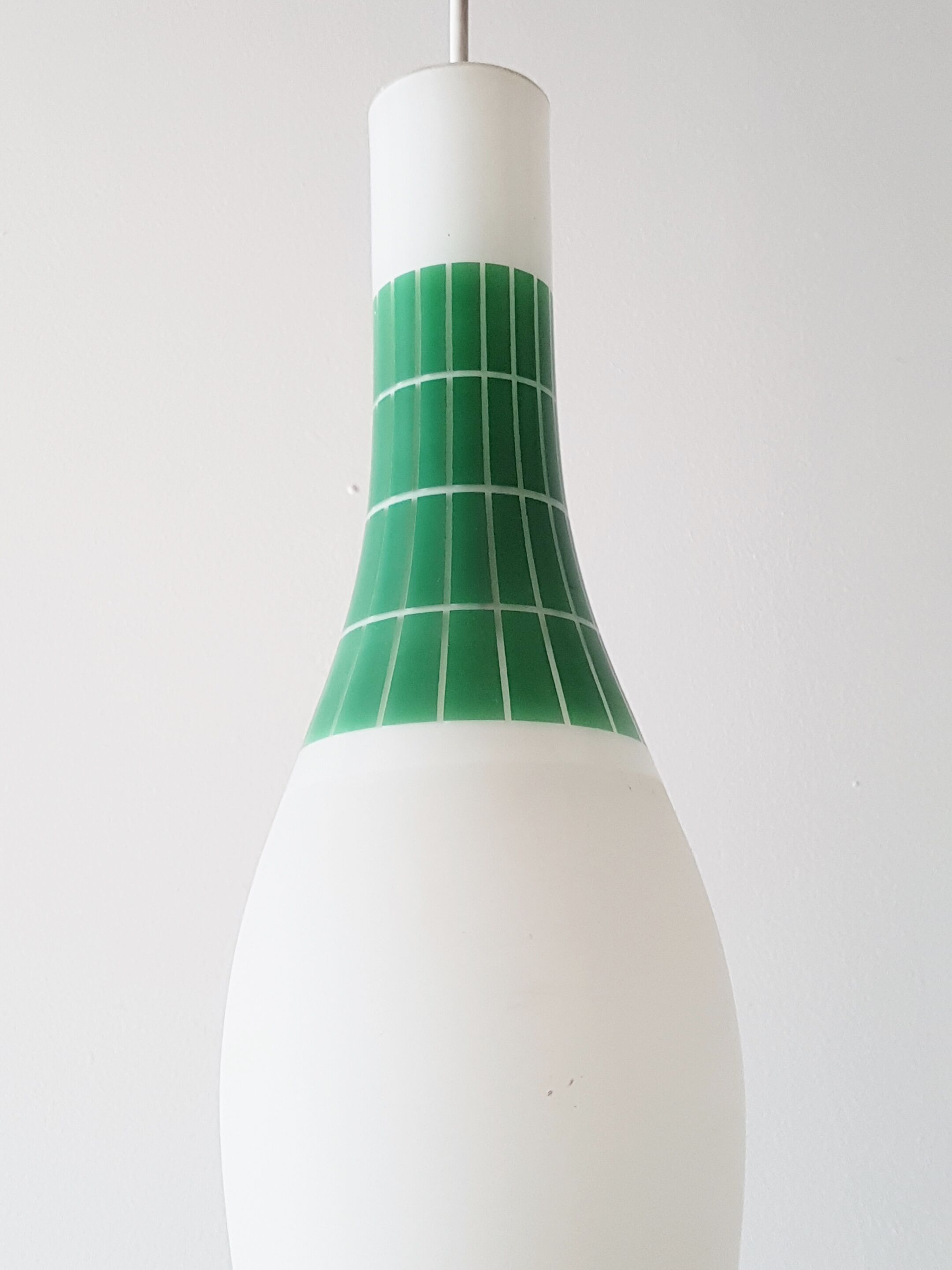 1950 vintage frosted glass suspension