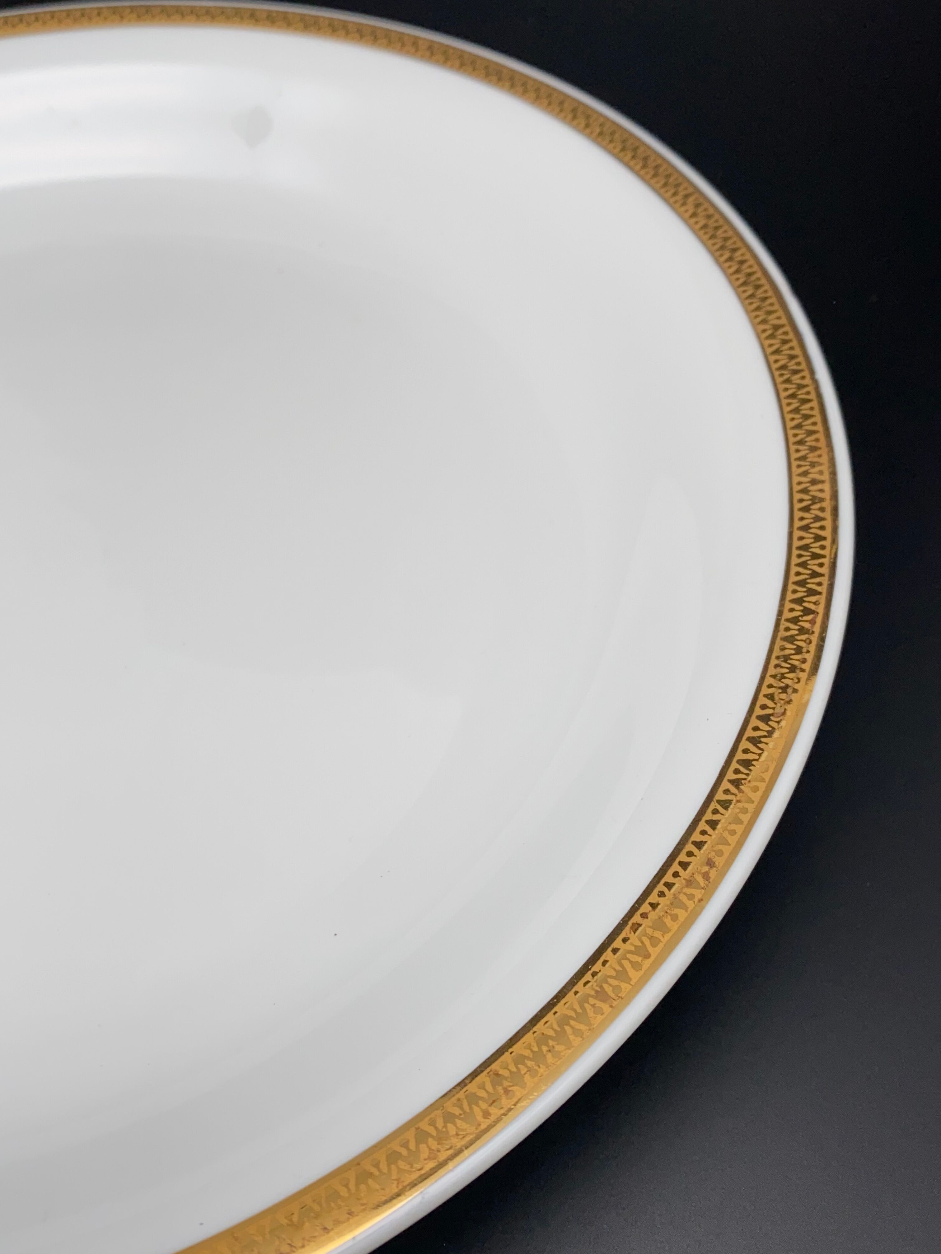 Hollow plates Limoges gold border