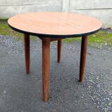 Table basse d'appoint pieds fuselés plateau formica vintage 50 60