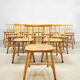 Vintage dutch design spindle back dining chairs pastoe