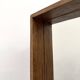 Square modernist wooden mirror — Scandinavian style, 1970s